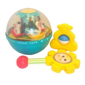 Vintage Lot of Three Fisher Price Baby Toys